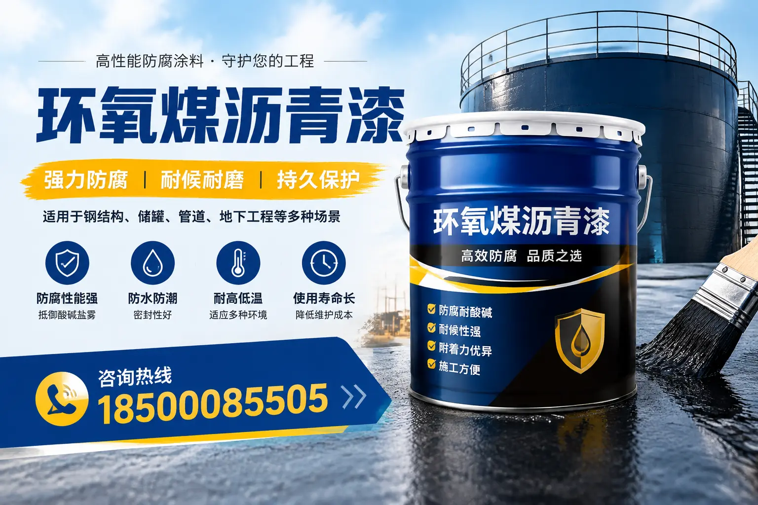 环氧煤沥青漆在工业中的应用，长春企业的选择
